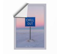 Chill Out Sign Minimalist Unframed Wall Art Print A3 (42×29.7cm), Wall Decor for Living Room, Bedroom, Office & Home, Art Gift
