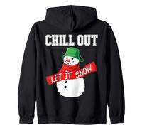 Chill Out Snowman Snow Christmas Winter Zip Hoodie