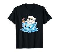 Chill Polar Bear in Ice Cube Summer Mood T-Shirt