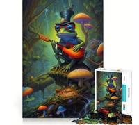 Chill Steampunk Frog Music Jigsaws 1000 Pieces for Teenagers Decompress Smooth Cut Fun Challenge Perfect Art (50x75cm)