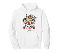 Chill The 4th Fourth Out Labrador Retriever 4th of July Pullover Hoodie