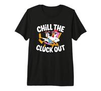 Chill The Cluck Out Summer Vacation Beach Funny Pun Chicken Premium T-Shirt