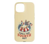 Chill The Forth Fourth Out French Bulldog 4th of July Dog Case for iPhone 15