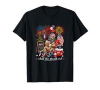 Chill The Fourth Out 4th July US Flag Great Dane Sunglasses T-Shirt