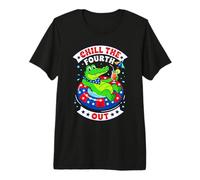 Chill The Fourth Out Alligator Pool Float USA Premium T-Shirt