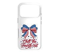 Chill The Fourth Out American Flag Coquette Bow Case for iPhone 17 Pro