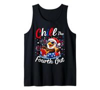 Chill The Fourth Out Bald Eagle Funny July 4th Tank Top
