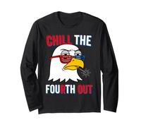 Chill The Fourth Out Bald Eagle Shutter Shades Long Sleeve T-Shirt