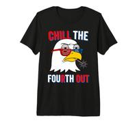 Chill The Fourth Out Bald Eagle Shutter Shades Premium T-Shirt
