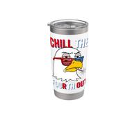 Chill The Fourth Out Bald Eagle Shutter Shades Stainless Steel Insulated Tumbler