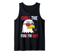 Chill The Fourth Out Bald Eagle Shutter Shades Tank Top