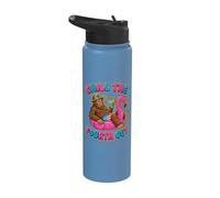 Chill The Fourth Out Bigfoot Flamingo Pool Float Stainless Steel Insulated Water Bottle