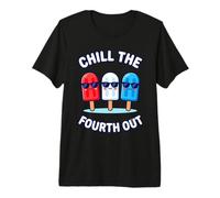 Chill The Fourth Out Cute Popsicles Premium T-Shirt