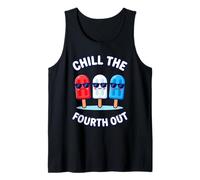 Chill The Fourth Out Cute Popsicles Tank Top