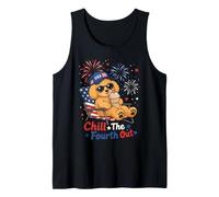 Chill The Fourth Out Doodle Shirt Tank Top