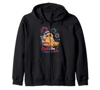 Chill The Fourth Out Doodle Shirt Zip Hoodie