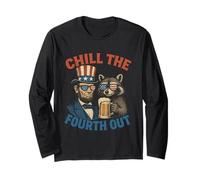 Chill the Fourth Out Funny 4th of July Adult Humor Patriotic Long Sleeve T-Shirt