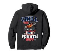 Chill The Fourth Out Funny BBQ Grill Hot Dog Summer Pullover Hoodie