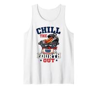 Chill The Fourth Out Funny BBQ Grill Hot Dog Summer Tank Top