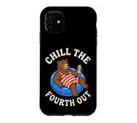Chill The Fourth Out Funny Bear Pool Float Case for iPhone 11