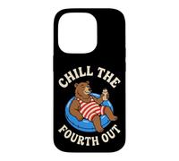 Chill The Fourth Out Funny Bear Pool Float Case for iPhone 14 Pro