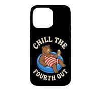 Chill The Fourth Out Funny Bear Pool Float Case for iPhone 14 Pro Max