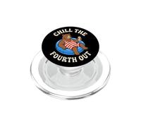 Chill The Fourth Out Funny Bear Pool Float PopSockets PopGrip for MagSafe
