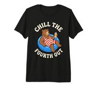 Chill The Fourth Out Funny Bear Pool Float Premium T-Shirt