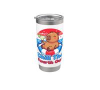Chill The Fourth Out Funny Capybara Pool Float Stainless Steel Insulated Tumbler