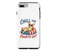 Chill The Fourth Out Funny Corgi Dog Lover 4th of July USA Case for iPhone 7 Plus/8 Plus