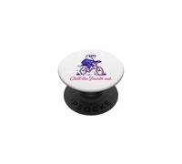 Chill The Fourth Out Funny Eagle Retro Vacation PopSockets Adhesive PopGrip