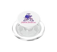 Chill The Fourth Out Funny Eagle Retro Vacation PopSockets PopGrip for MagSafe