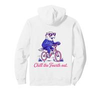 Chill The Fourth Out Funny Eagle Retro Vacation Pullover Hoodie