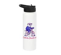 Chill The Fourth Out Funny Eagle Retro Vacation Stainless Steel Insulated Water Bottle