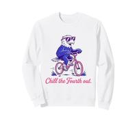 Chill The Fourth Out Funny Eagle Retro Vacation Sweatshirt