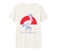 Chill The Fourth Out Funny Pelican Coastal Vacation Premium T-Shirt