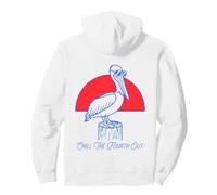 Chill The Fourth Out Funny Pelican Coastal Vacation Pullover Hoodie