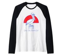Chill The Fourth Out Funny Pelican Coastal Vacation Raglan Baseball Tee