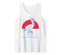 Chill The Fourth Out Funny Pelican Coastal Vacation Tank Top