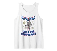 Chill The Fourth Out Funny Possum Introvert Humor Tank Top