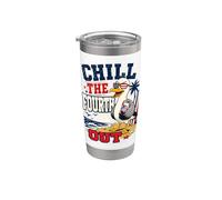 Chill The Fourth Out Funny Seagull Beach Vacation Stainless Steel Insulated Tumbler