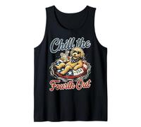 Chill The Fourth Out Goldendoodle Dog Funny Tank Top