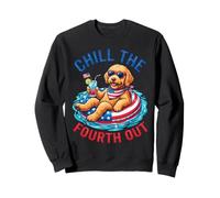Chill The Fourth Out Goldendoodle Dog Patriotic Sweatshirt