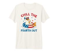 Chill The Fourth Out Patriotic Duck Pool Float Summer Art Premium T-Shirt