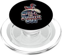 Chill The Fourth Out Patriotic Surfing Duck 4th Of July PopSockets PopGrip for MagSafe