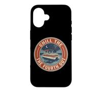 Chill The Fourth Out Pontoon Boat Captain Lake Case for iPhone 16