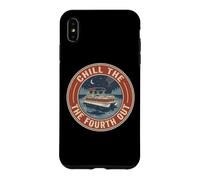 Chill The Fourth Out Pontoon Boat Captain Lake Case for iPhone XS Max