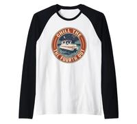 Chill The Fourth Out Pontoon Boat Captain Lake Raglan Baseball Tee