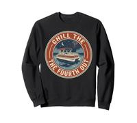 Chill The Fourth Out Pontoon Boat Captain Lake Sweatshirt