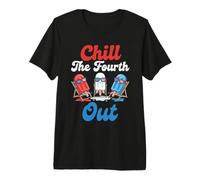 Chill The Fourth Out Retro Popsicle Beach Vacation Premium T-Shirt